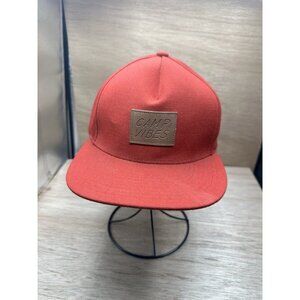 Camp Vibes Poler Hat Cap Snap Back Adult One Size Red 100% Cotton Outdoor